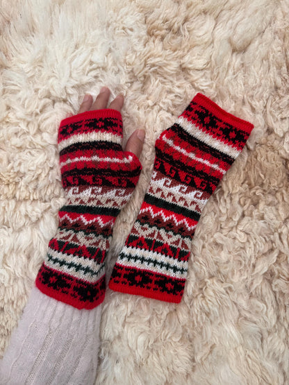 Peruvian Striped Alpaca Fingerless Gloves - Choose Your Colour, photo 5