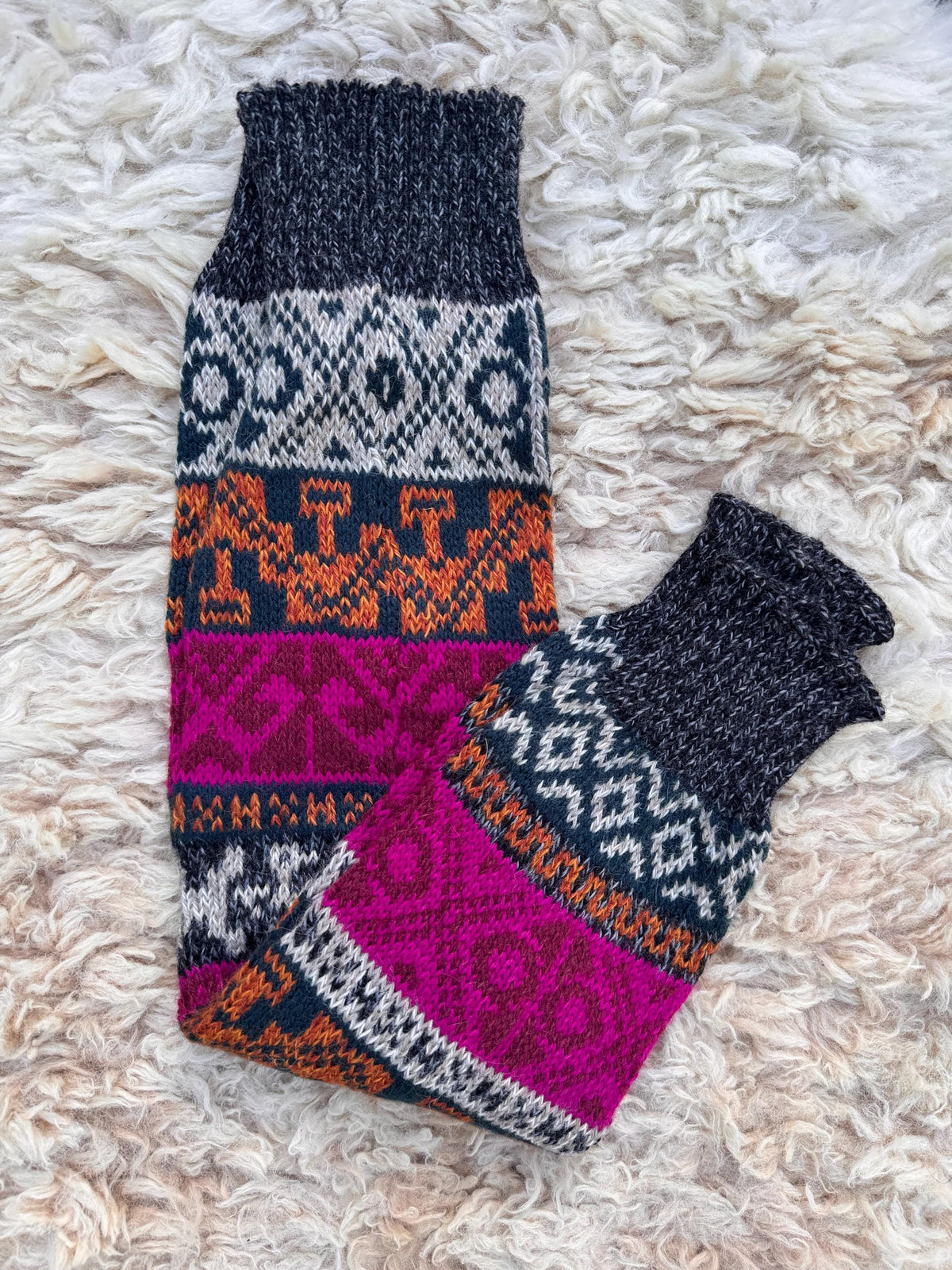 Andean Fair Isle Alpaca Leg Warmers, photo 7