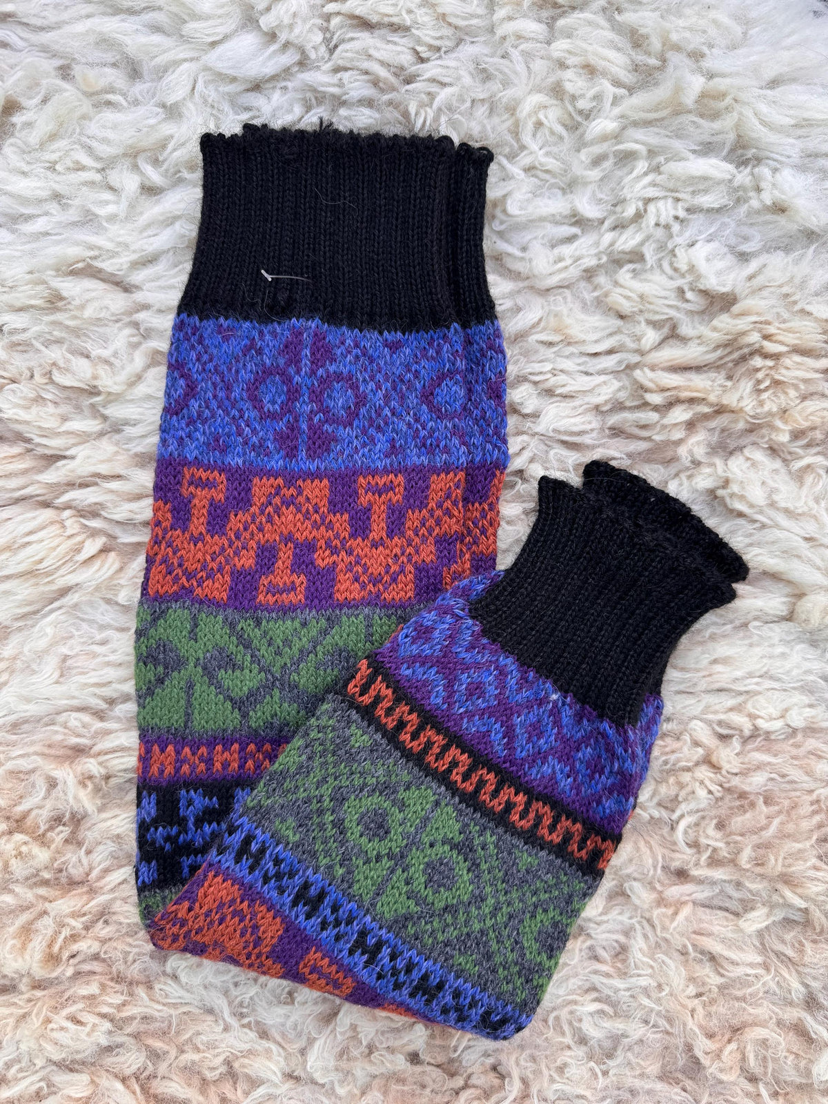 Andean Fair Isle Alpaca Leg Warmers, photo 10