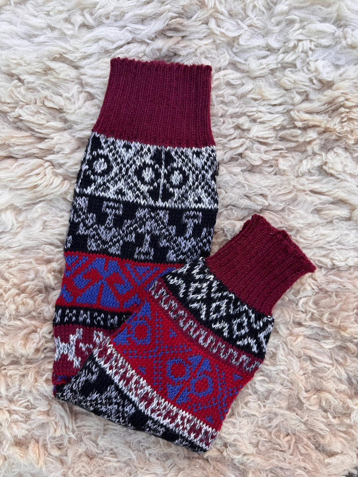 Andean Fair Isle Alpaca Leg Warmers, photo 12