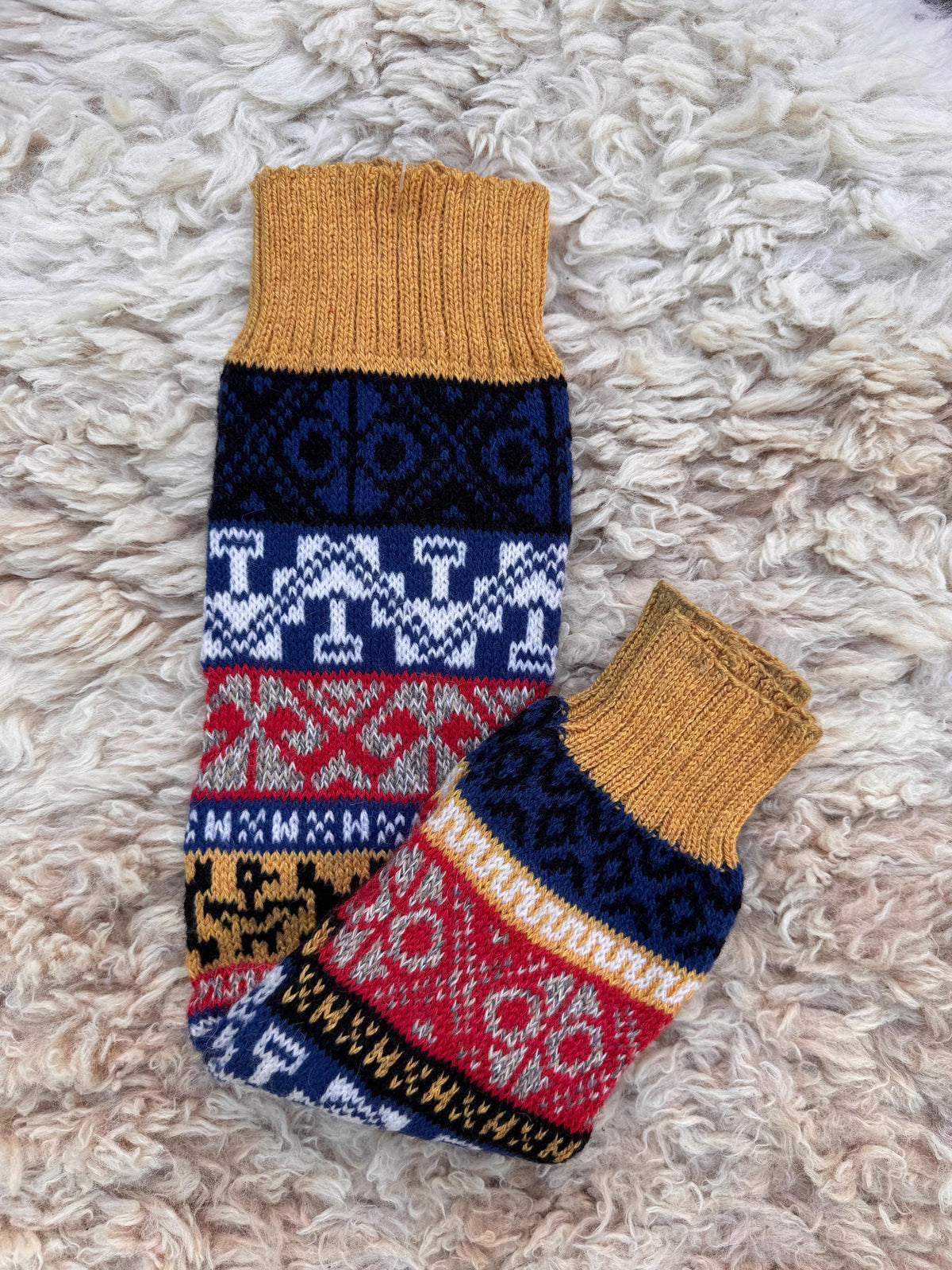 Andean Fair Isle Alpaca Leg Warmers, photo 2