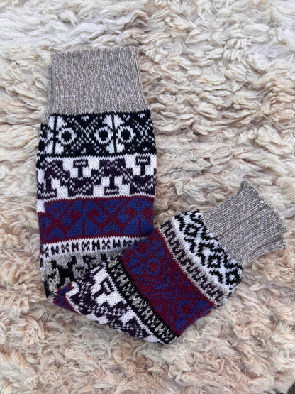 Andean Fair Isle Alpaca Leg Warmers, photo 3