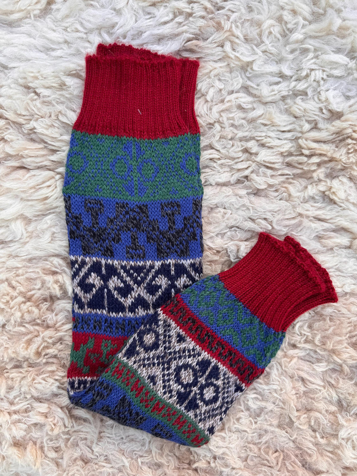 Andean Fair Isle Alpaca Leg Warmers, photo 4