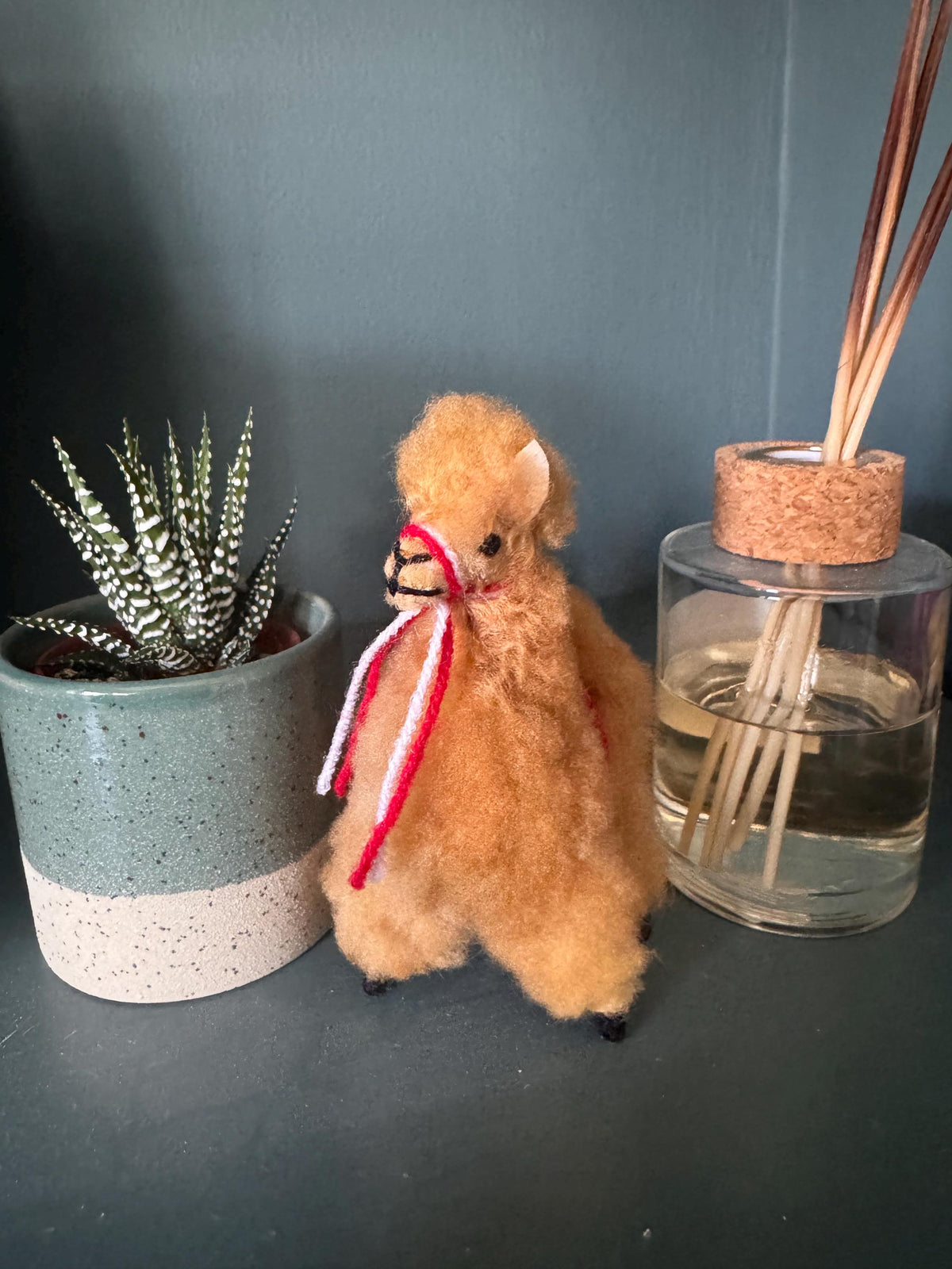 Brown Alpaca Wool Llama Ornament, photo 3