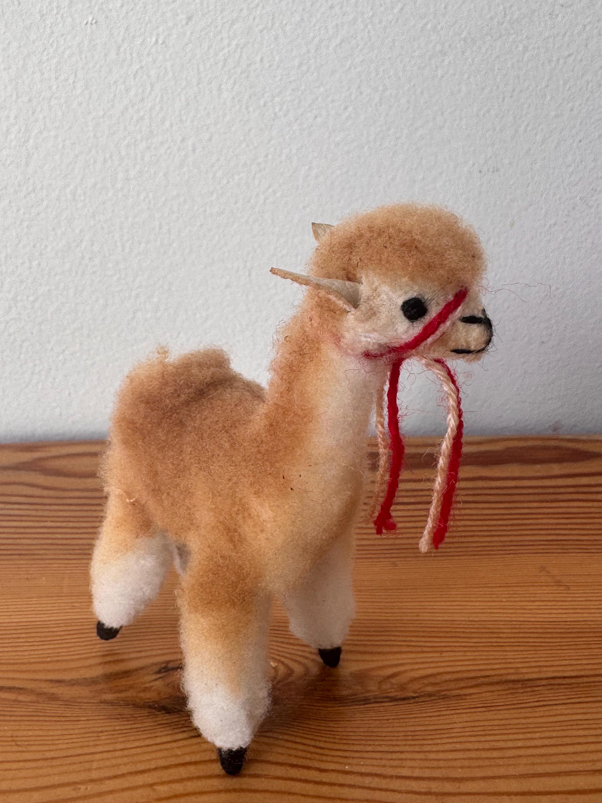 Honey Alpaca Wool Llama Ornament