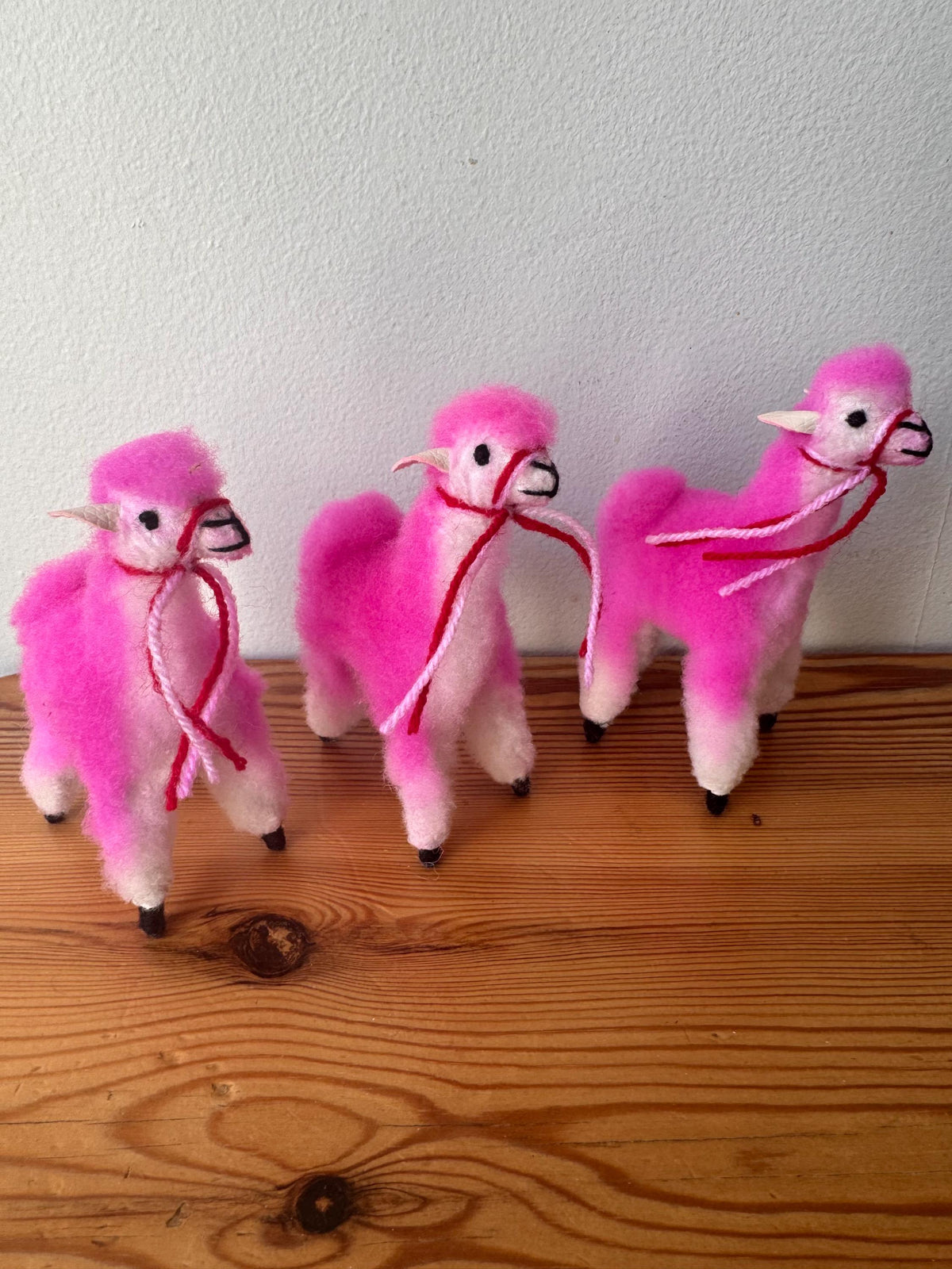 Pink Alpaca Wool Llama Ornament, photo 5