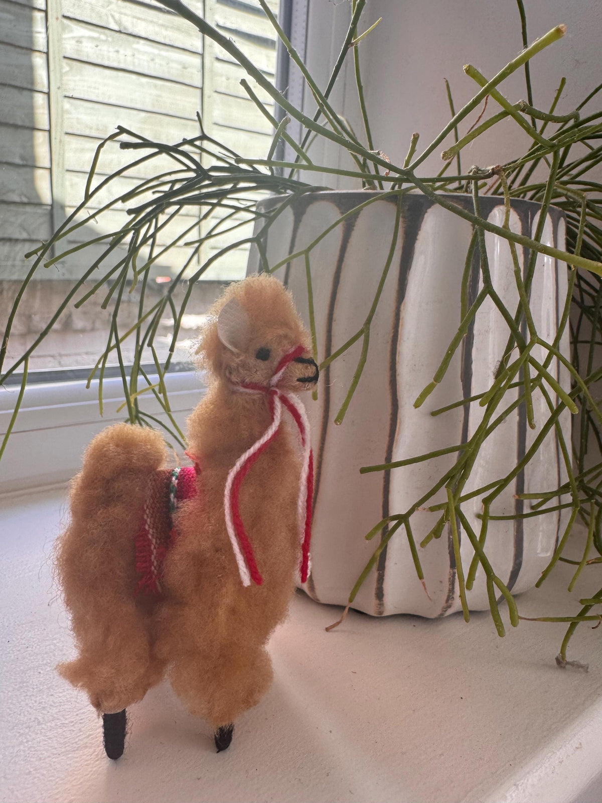Brown Alpaca Wool Llama Ornament, photo 5