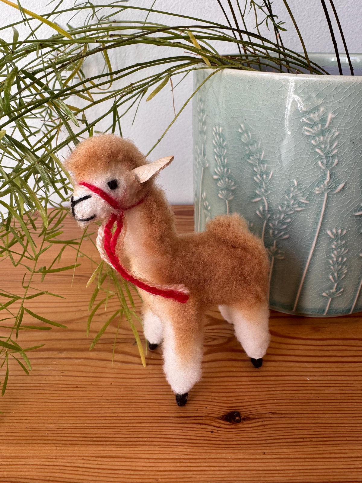Honey Alpaca Wool Llama Ornament, photo 3