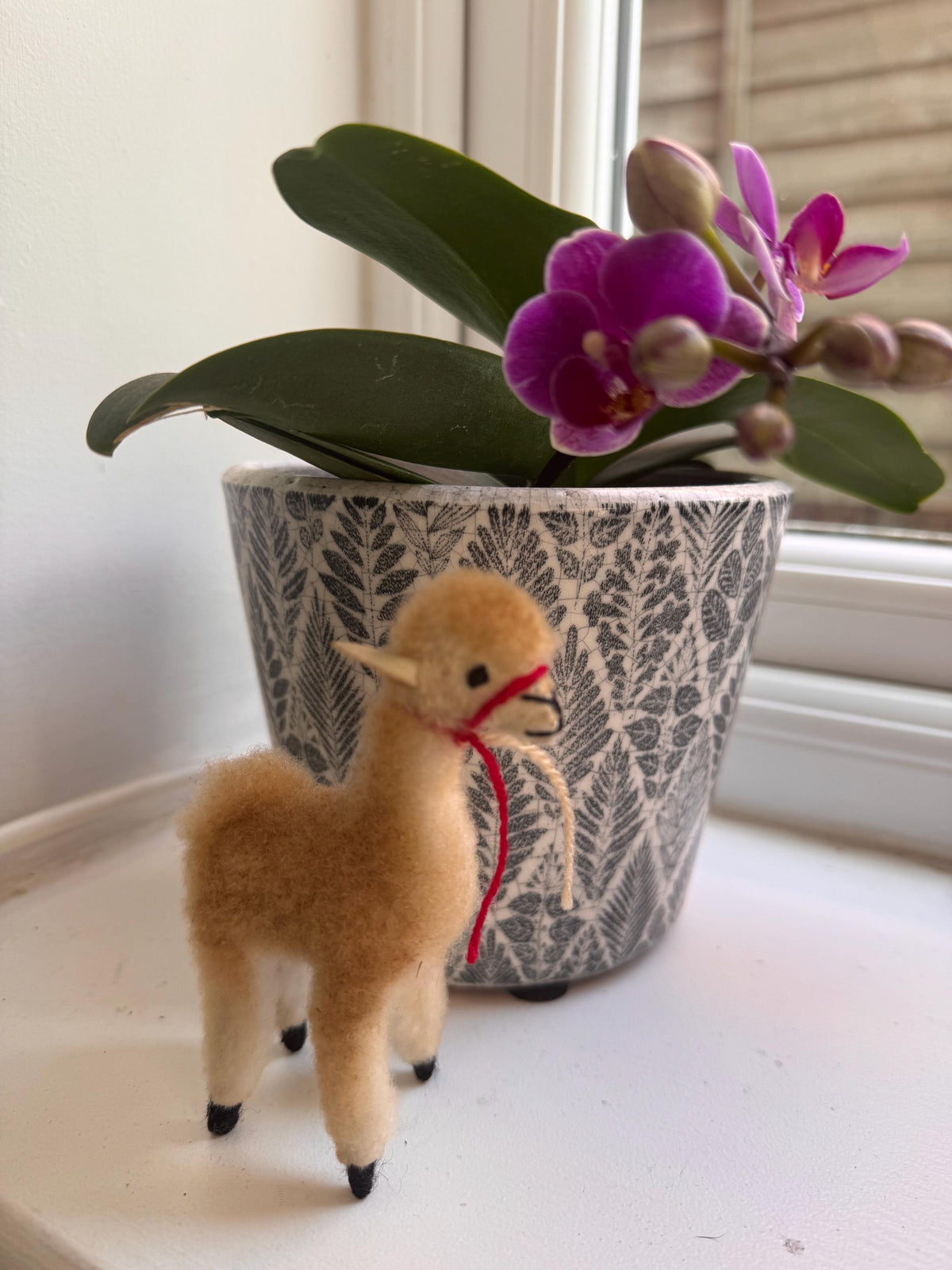 Honey Alpaca Wool Llama Ornament, photo 2