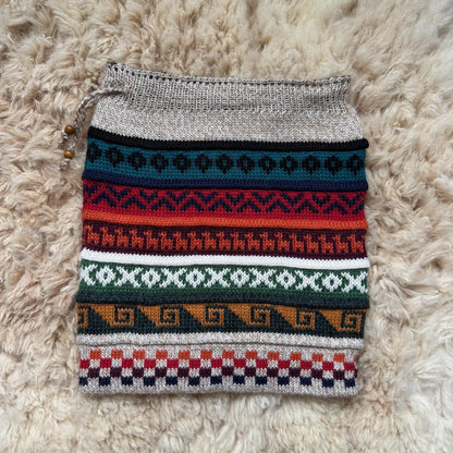 Natural Tones Reversible Alpaca Ski Snood & Slouch Hat