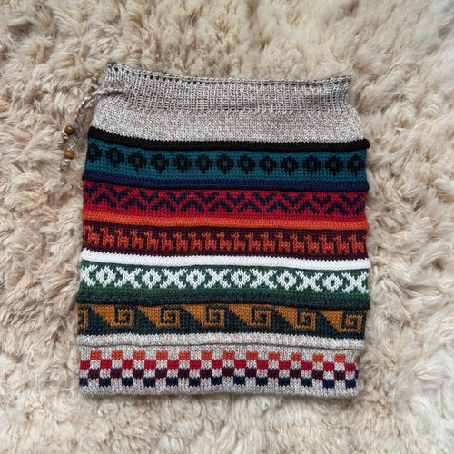 Natural Tones Reversible Alpaca Ski Snood & Slouch Hat