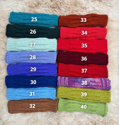 Cable Knit Alpaca Fingerless Gloves - Choose Your Colour, photo 4