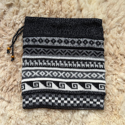 Grey Reversible Alpaca Ski Snood & Slouch Hat, photo 4