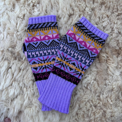 Alpaca Motif Fair Isle Fingerless Gloves, photo 10