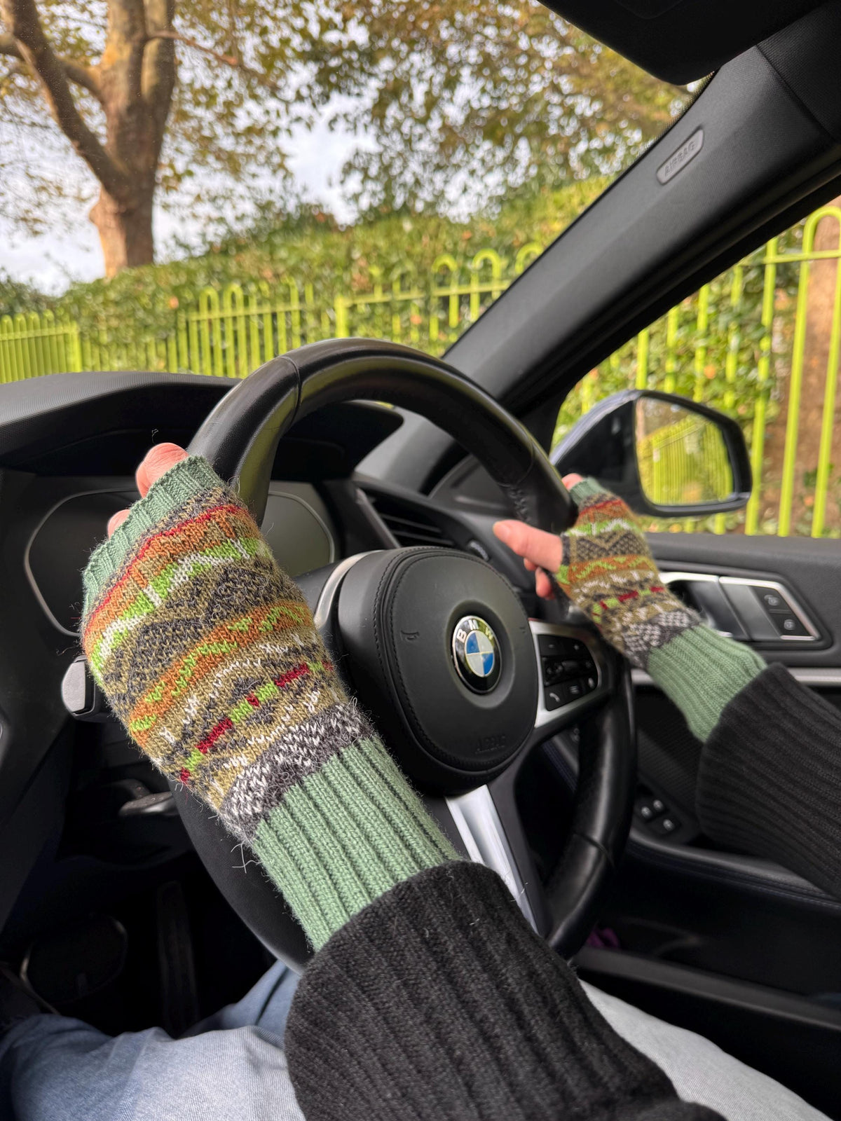 [hidden] Fair Isle Alpaca Fingerless Gloves - Choose Your Colour, photo 9