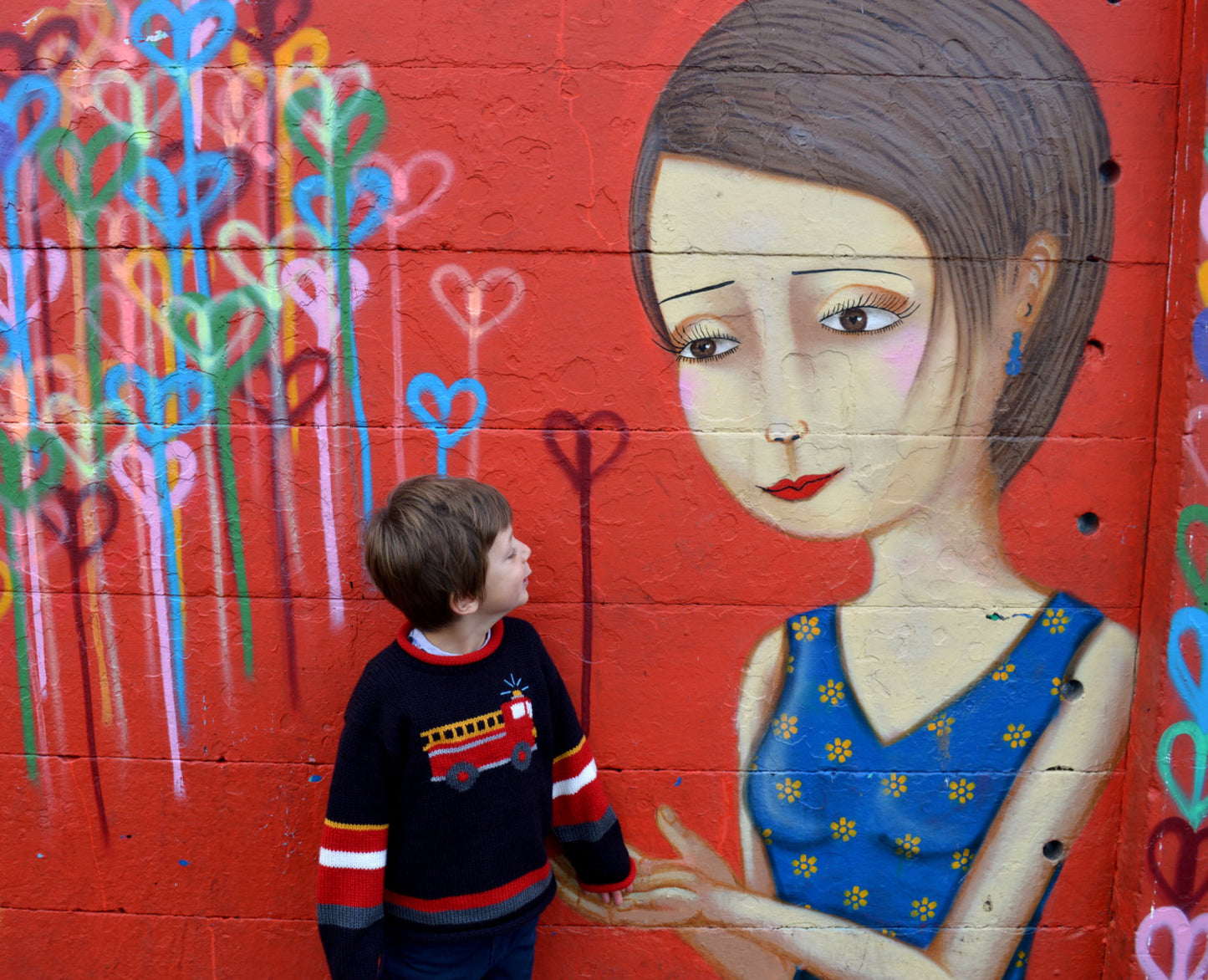 Boy Alpaca Jumper Fire engine motif, Boy Alpaca Jumper Sweater/Pullover Fire engine, Wool jumper, Toddler jumper, Children jumper, Gift boy