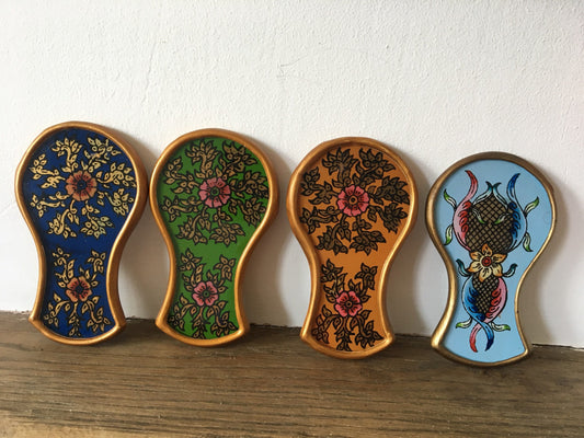 Hand-Painted Floral Pocket Mirror