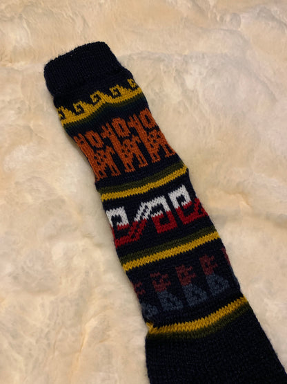 Alpaca socks with llama details
