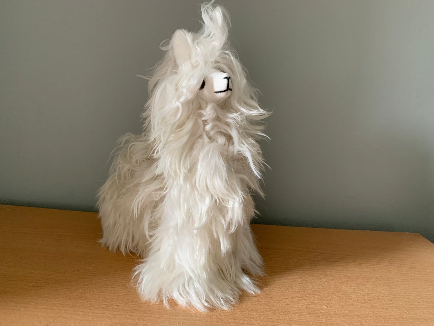 Llama suri cuddle Ornament, Alpaca ornament perfect for birthday or Christmas present made of alpaca wool fur