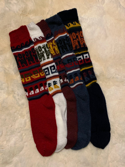 Alpaca socks with llama details